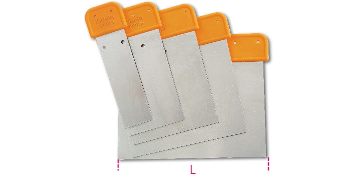 Set 5 spatole carrozziere inox Beta 1337/S5