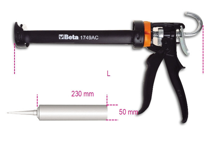 Pistola ad alta spinta per ancoranti chimici Beta 1749AC