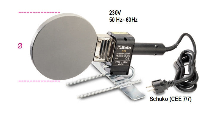 Termopiastra saldatura tubi plastici Beta 311