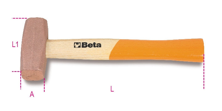 Mazzuole in rame manico legno Beta 1385