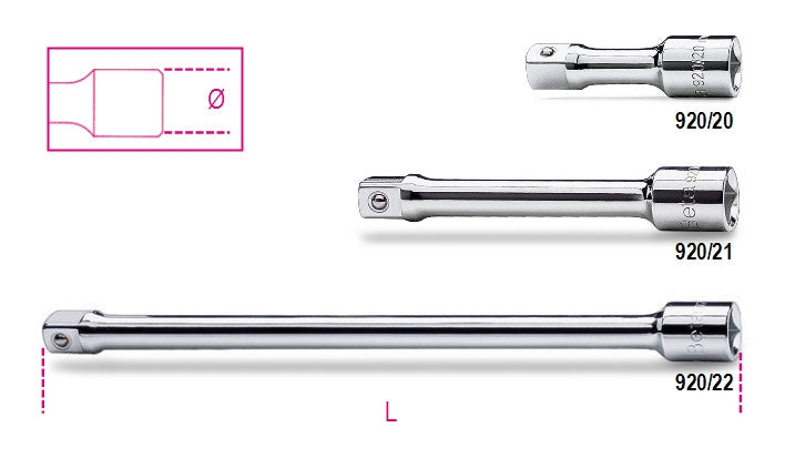 Prolunghe Beta 1/2" 920/20 920/21 920/22