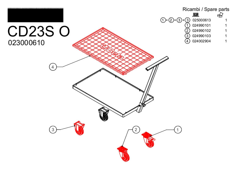 Carrello Caddy Beta CD23S