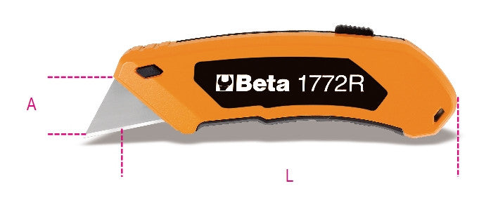 Coltello Beta 1772R lama trapezoidale