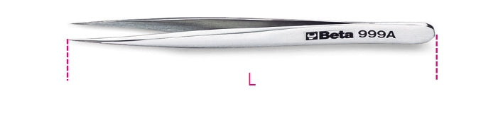 Pinzette molla antiacido antimagnetica punte corte finissime INOX beta 999A