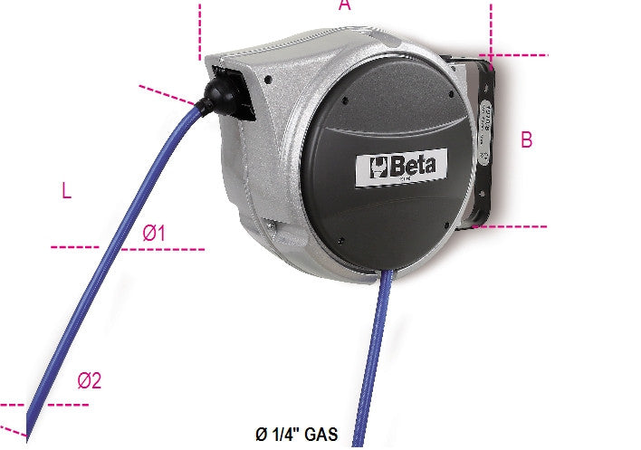 Avvolgitubo automatico aria alluminio Beta 1910
