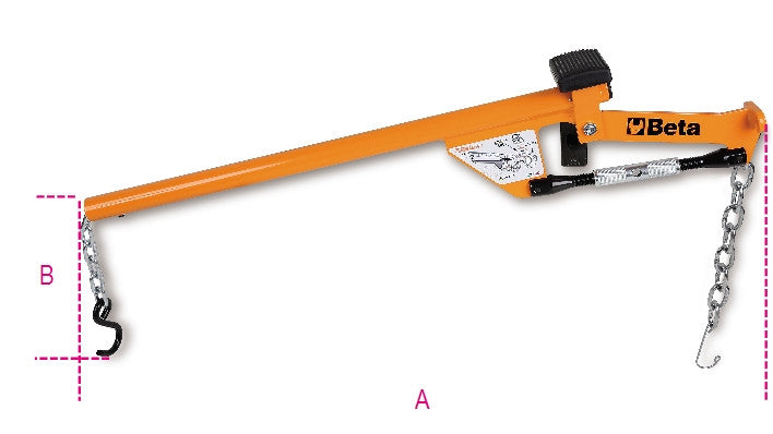 Leva estrazione testine braccio oscillante e ammortizzatori dal montante Beta 1567