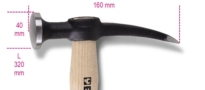 Martello testa tonda convessa e penna Beta 1345