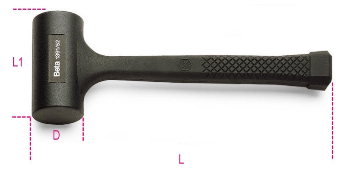 Mazzuole antirimbalzo interamente rivestite in gomma Beta 1391