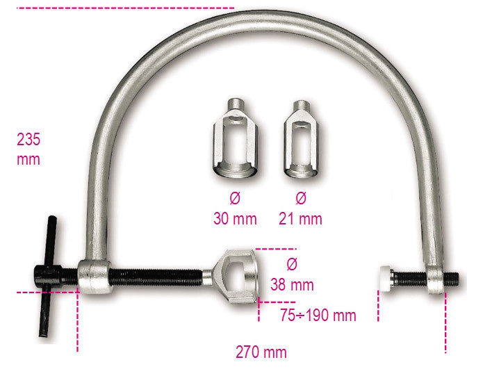 Morsetto alzavalvole 3 flange Beta 1452K