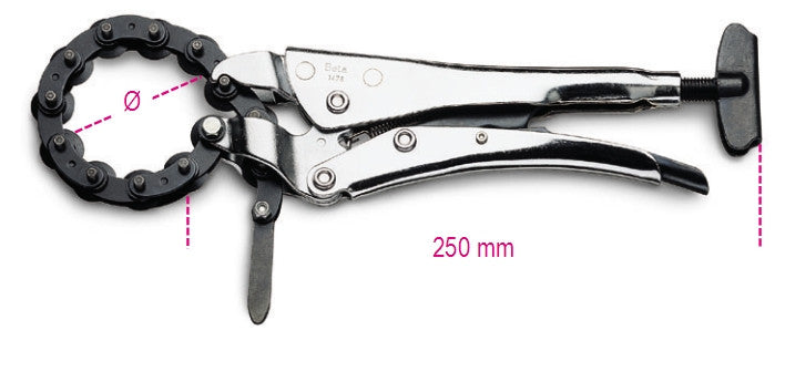 Pinza regolabile taglio tubi scarico Beta 1476