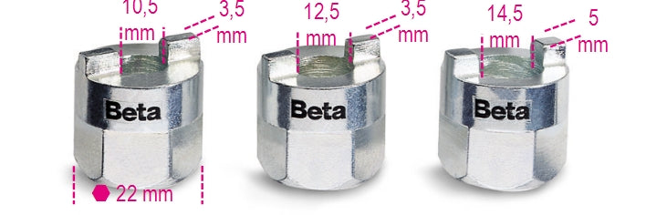 Serie 3 chiavi ghiere ammortizzatori Beta 1557/S3