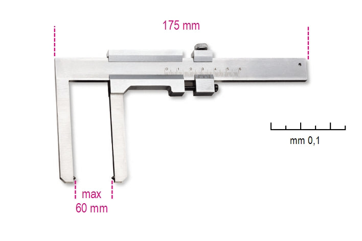 Calibro per dischi freni lettura decimale Beta 1650FD
