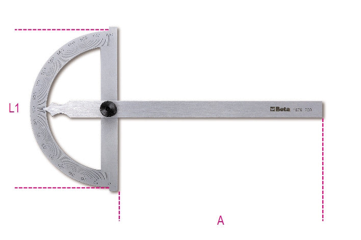 Goniometro semplice acciaio Beta 1676