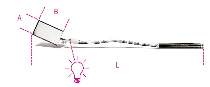 Specchietto telescopico snodato Beta 1715FL/B con luce