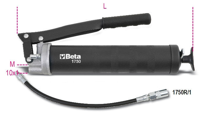 Compressori a leva per grasso 500cc BETA 1750 500 + 18 cartuccie Grasso