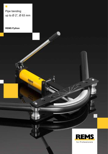 Python Curvatubi idraulico Rems Set 1/2-3/4-1-1 1/4 -1 1/2 - 2" tubi acciaio
