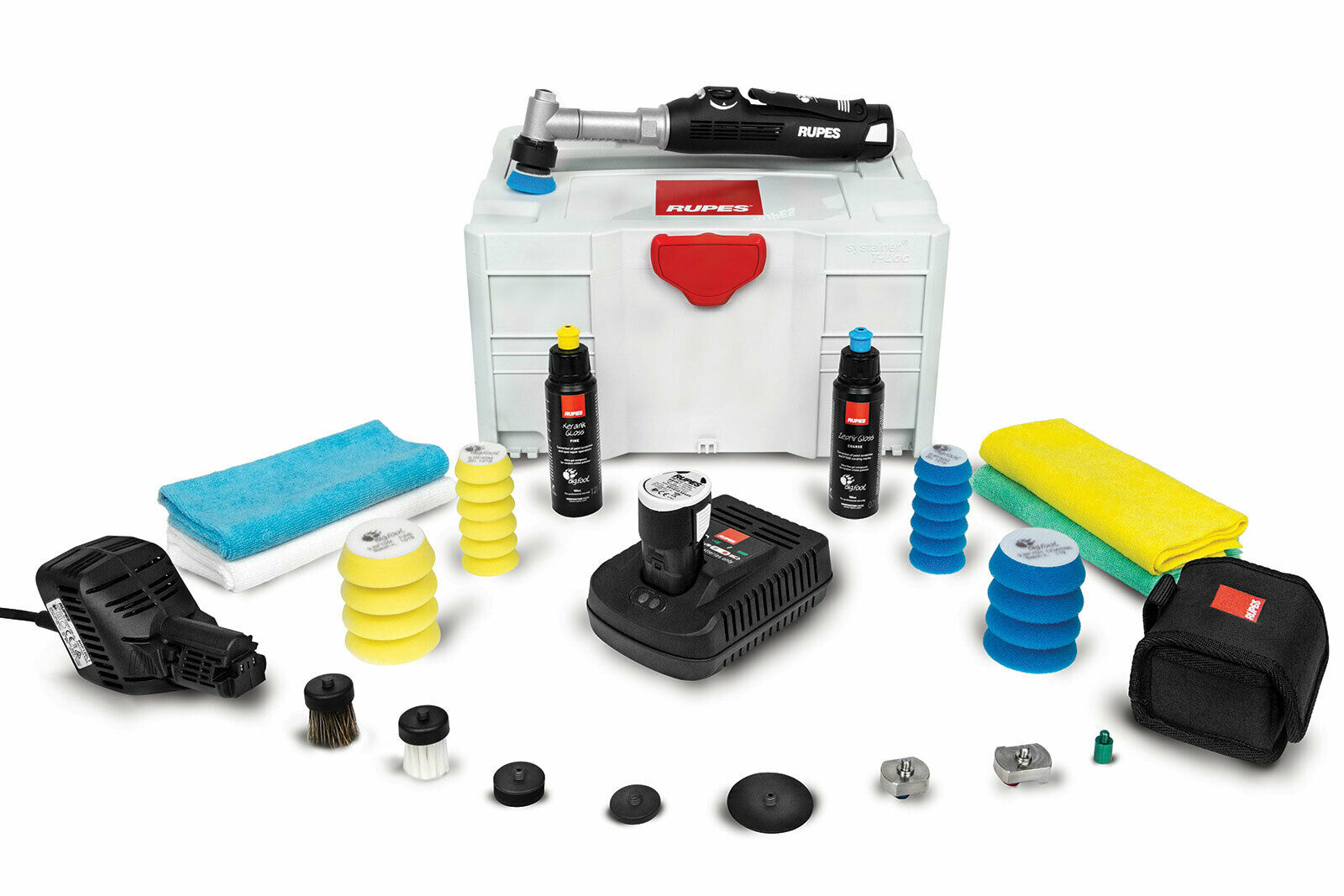 Levigatrice pulitrice BigFoot Nano iBrid 12v Litio Set HR81ML/DLX collo lungo