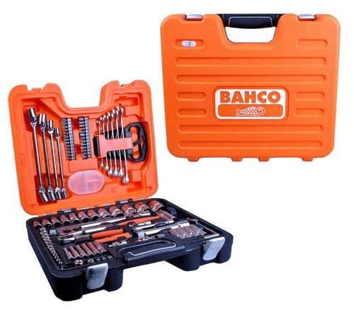 Assortimento chiavi a bussola 1/4"-1/2" e chiavi combinate, 91 pezzi Bahco S910