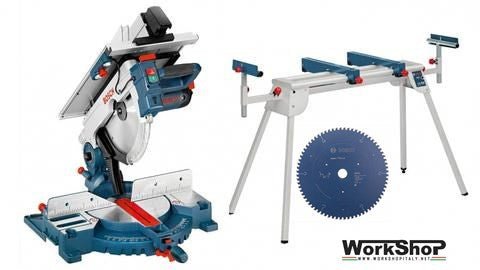 Troncatrice combinata GTM 12 JL Bosch + Banco GTA2600 + Disco Ricambio 72 Denti Expert