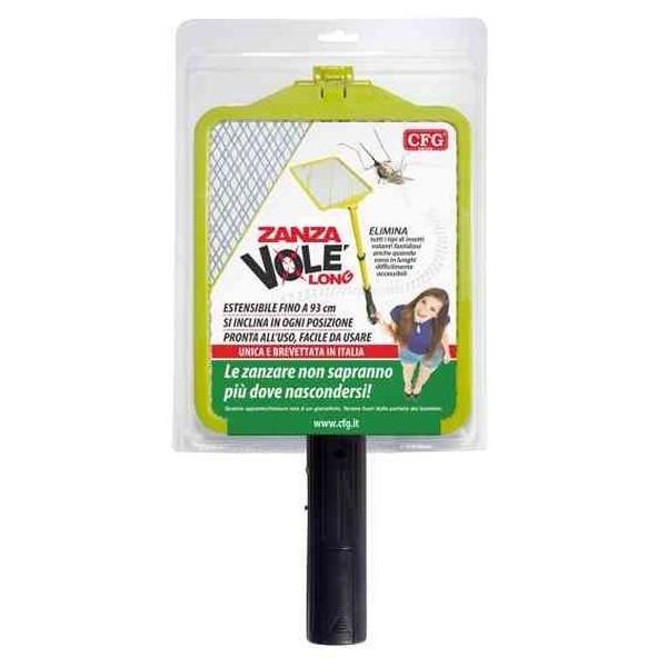 Racchetta telescopica antizanzare ragni ZANZAVOLE' LONG Cfg