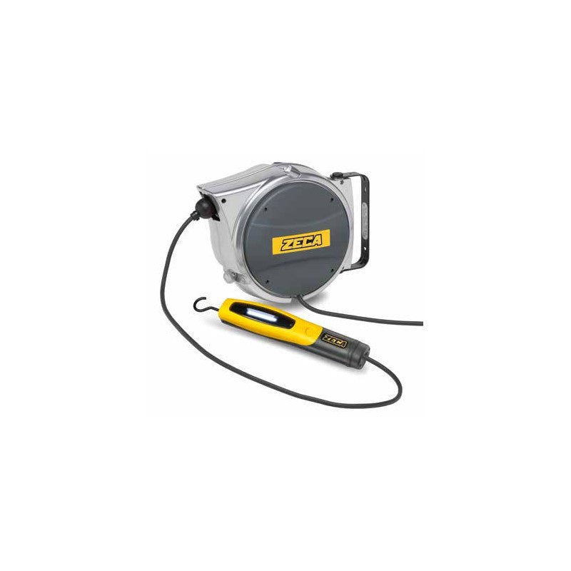 Avvolgicavo alluminio con lampada Zeca AL47/330 230V