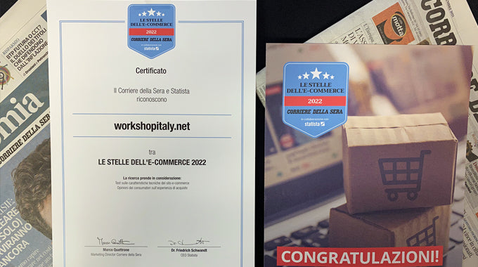 Work Shop Italy premiato come migliore E-Commerce dal Corriere della Sera
