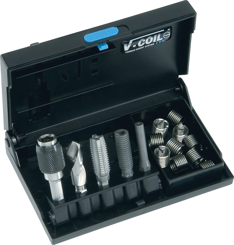 KIT RIPRISTINA FILETTI CON ATTACCO 1/4”, MISURE METRICHE V-COIL
