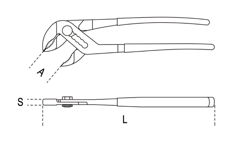 Pinze regolabili, cerniera a cremagliera antiscintilla Beta 1046BA