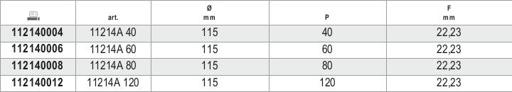 Dischi lamellari con tela abrasiva allo zirconio, supporto in plastica e lamella doppia  Beta 11214A
