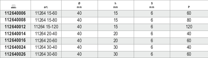 Ruote a lamelle con gambo, lamelle in tela abrasiva al corindone Beta 11264