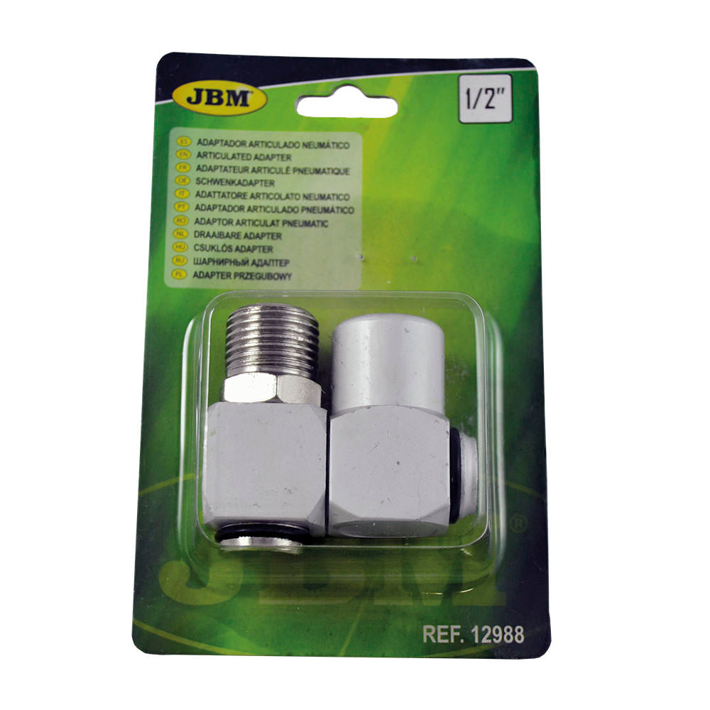 ADATTATORE ARTICOLATO NEUMATICO DE 1/2" 12988 JBM