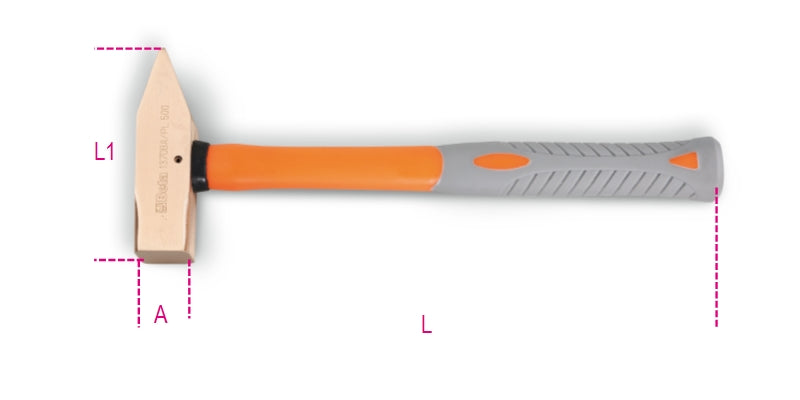 Martelli tipo tedesco antiscintilla, manico in fibra Beta 1370BA/PL