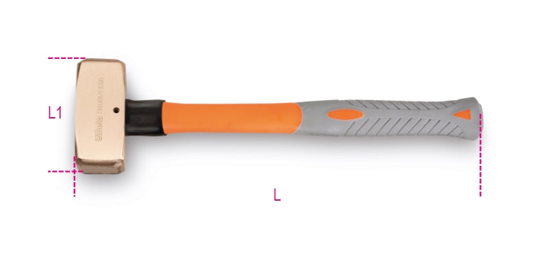 Mazzette antiscintilla, manico in fibra Beta 1380BA/PL