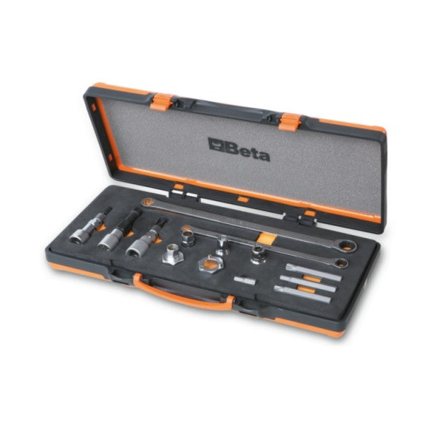 Assortimento di 14 utensili per le pulegge libere degli alternatori Beta 1489/C14