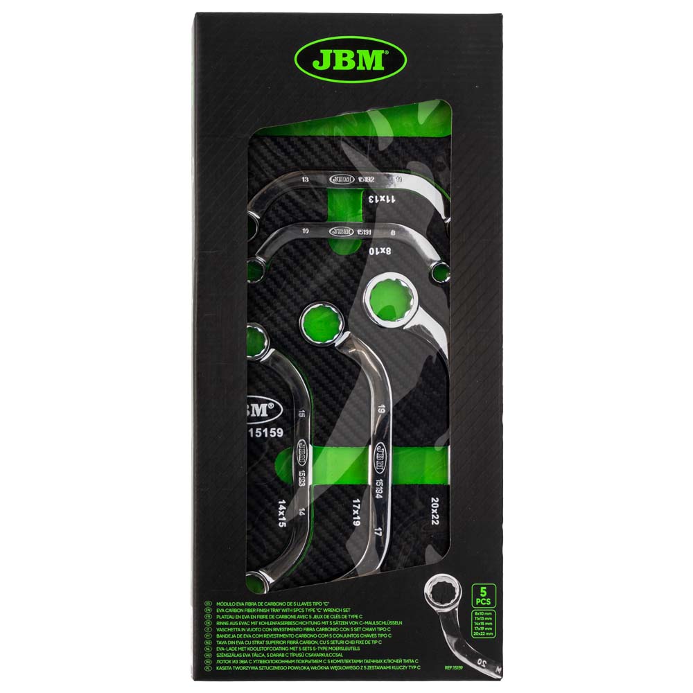 MODULO EVA IN FIBRA DI CARBONIO CON 5 CHIAVI TIPO 'C' - FINITURA LUCIDA JBM 15159