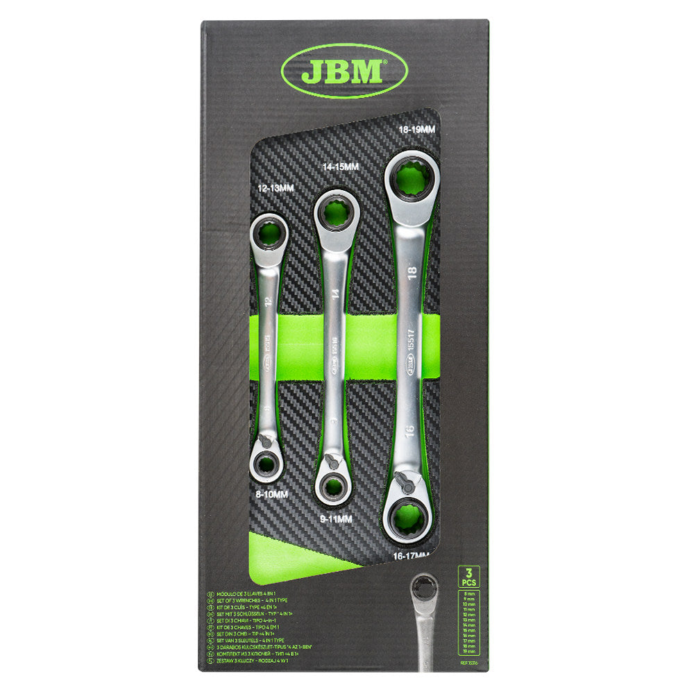 SET DI 3 CHIAVI A 72 DENTI - TIPO 4-IN-1 JBM 15316