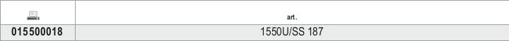 Staffa sinistrorsa per 1550U Beta 1550U/SS187 - Tabella misure