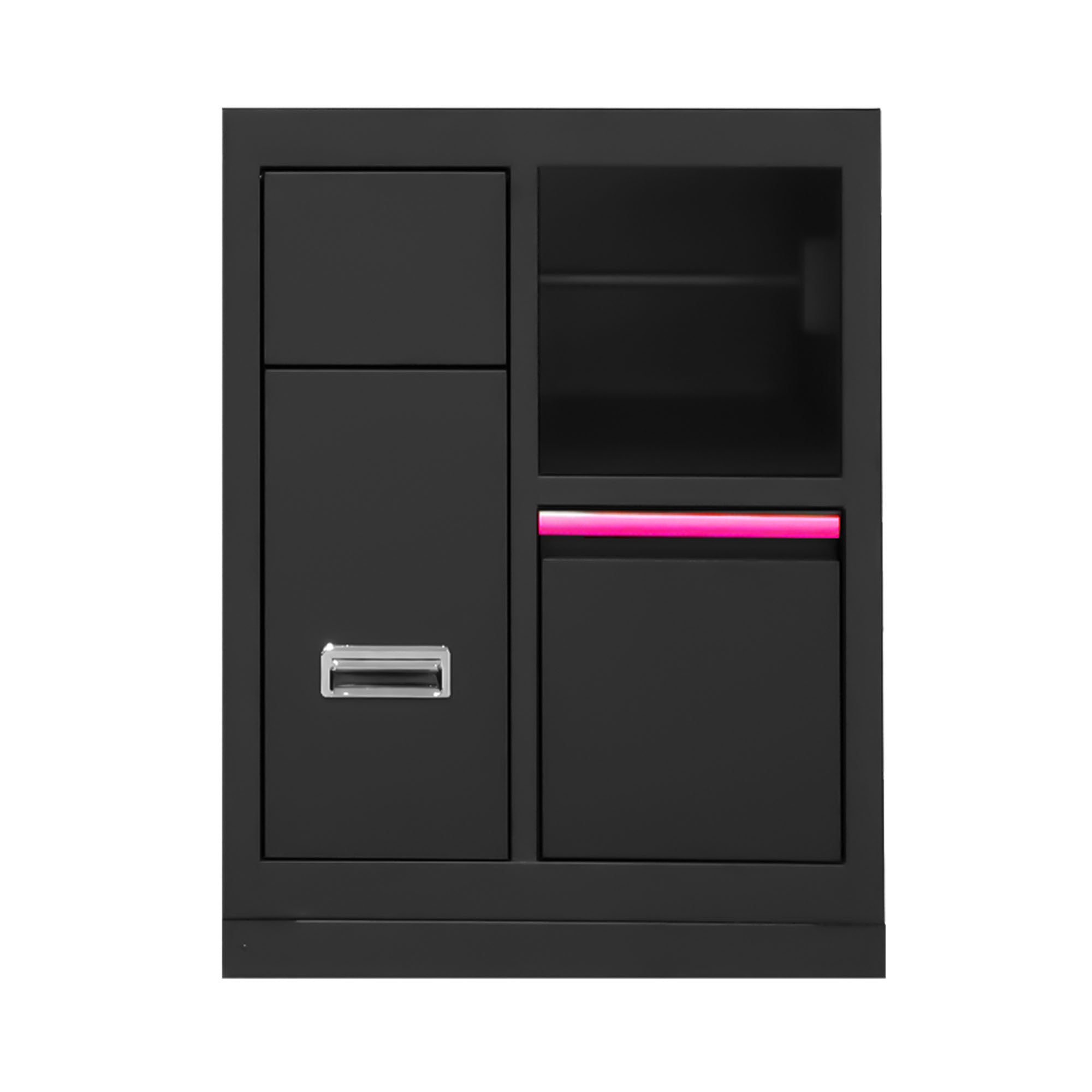 MOBILE A 3 CASSETTI CON SUPPORTO PER BOBINA DI CARTA - ROSA 16493P JBM