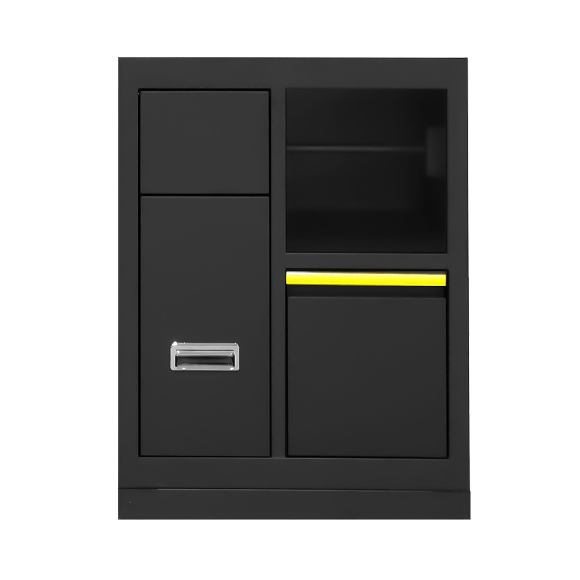 MOBILE A 3 CASSETTI CON SUPPORTO PER BOBINA DI CARTA - GIALLO 16493Y JBM