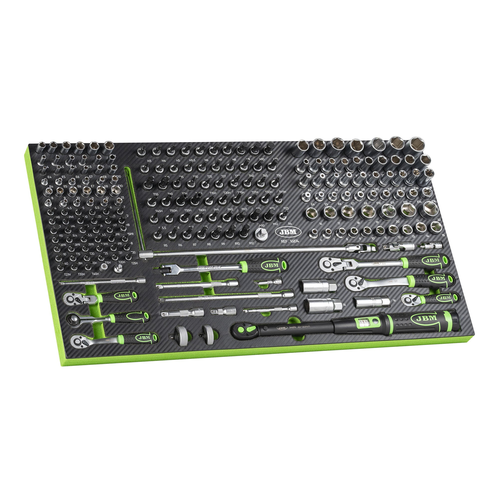 SET EVA DI CHIAVI A BUSSOLA DA 1/4" E 3/8" JBM 16874