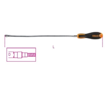 Flessibili magnetici Beta 1712E/1 - 2 - 3 - Disegno con misure