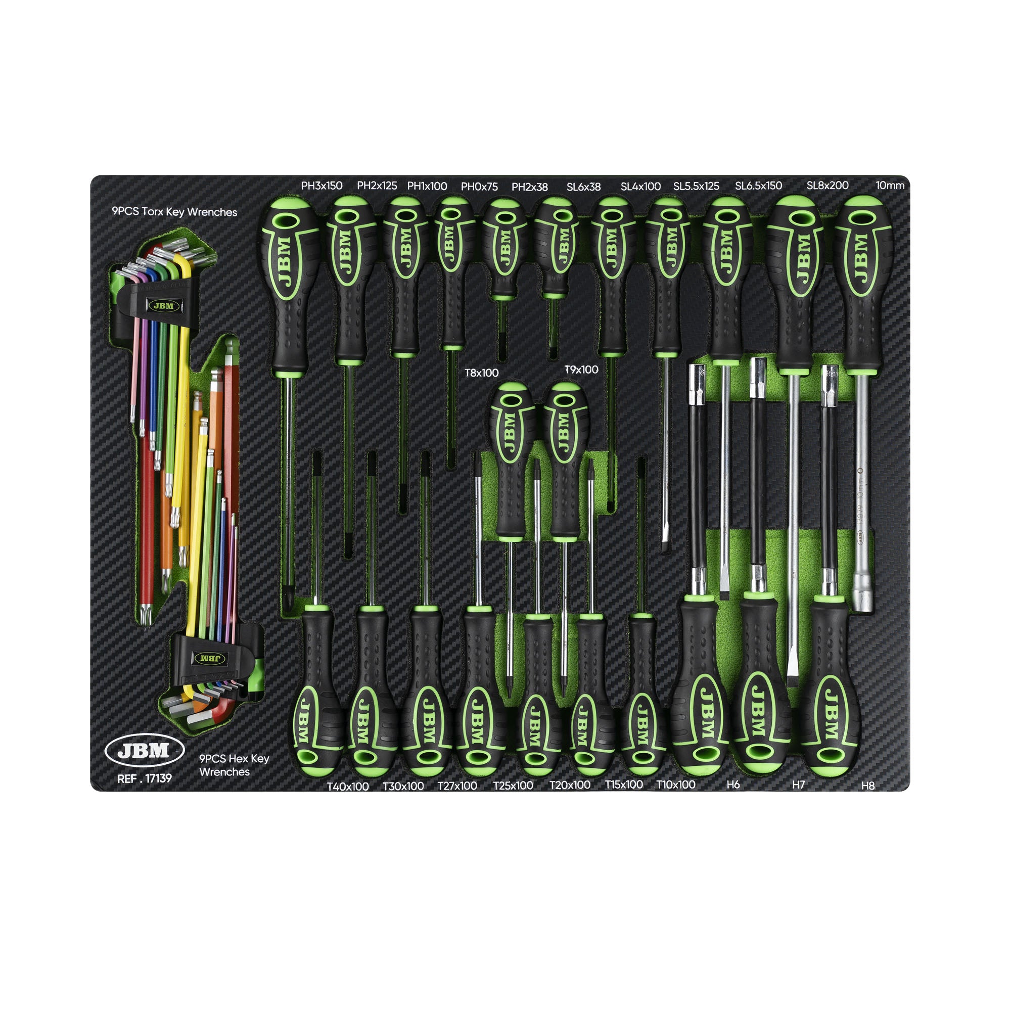 SET CACCIAVITE E CHIAVI ESAGONALI 17139 JBM