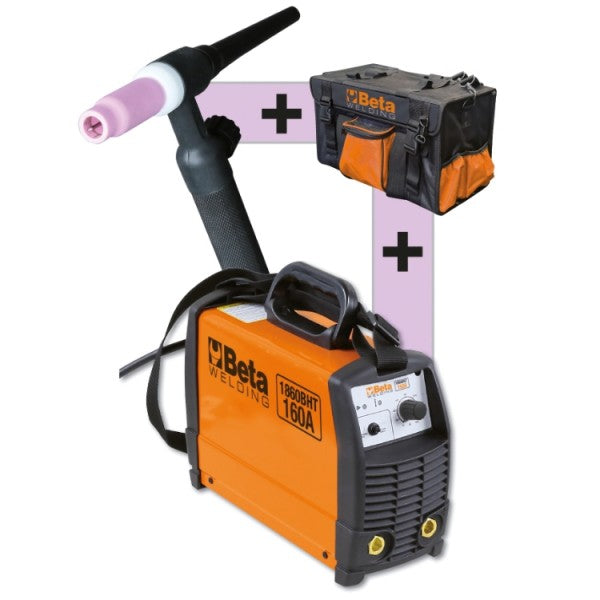Kit saldatrice a inverter per saldature a elettrodo MMA e TIG con torcia TIG inclusa Beta 1860BHT/KT