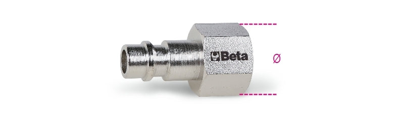 Innesti rapidi profilo Europa filettati femmina, GAS conici BSPT Beta 1916GFE