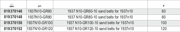 Nastri abrasivi per 1937N10 Beta 1937N10-GR