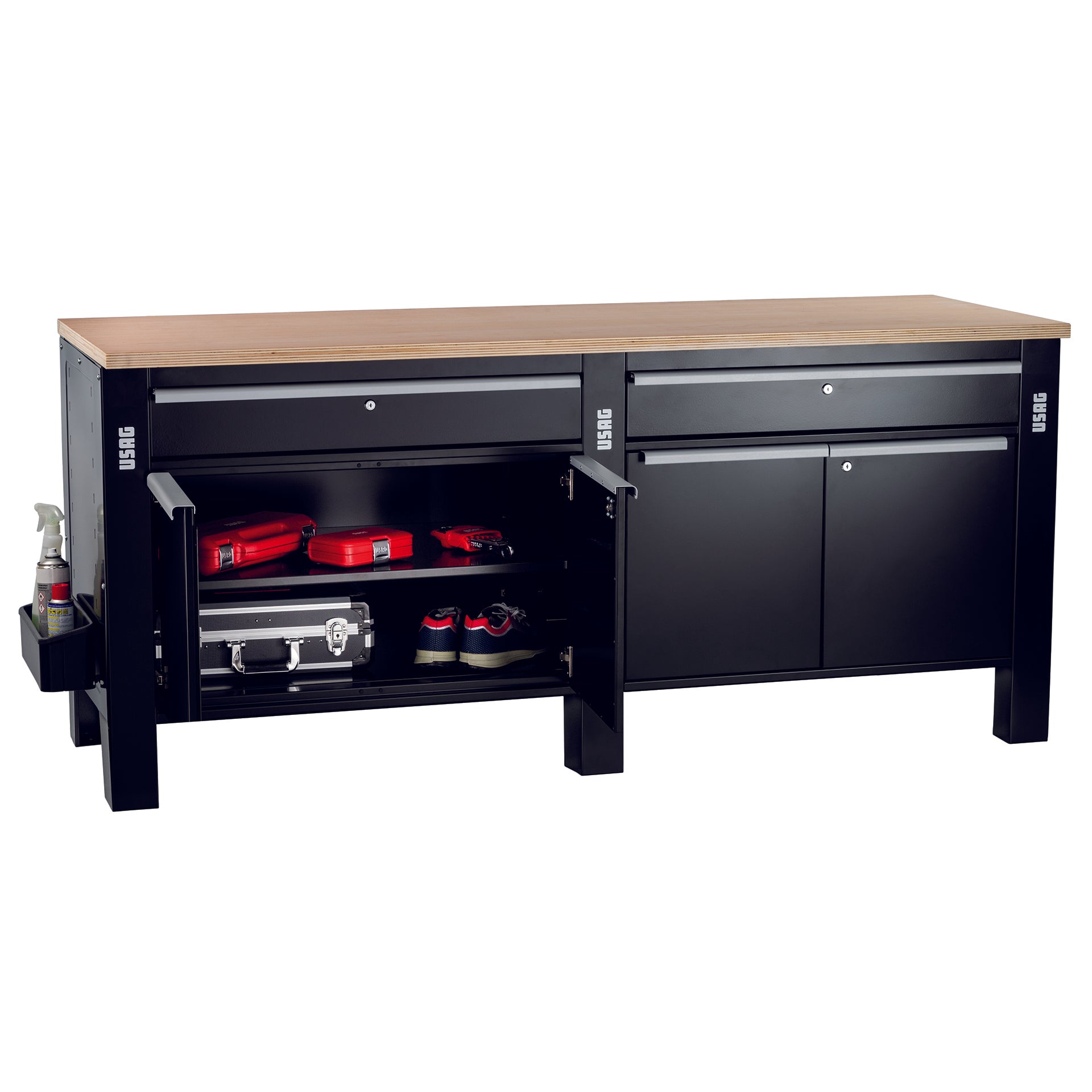 POSTAZIONE DI LAVORO CON PIANO IN LEGNO Usag 506 KL