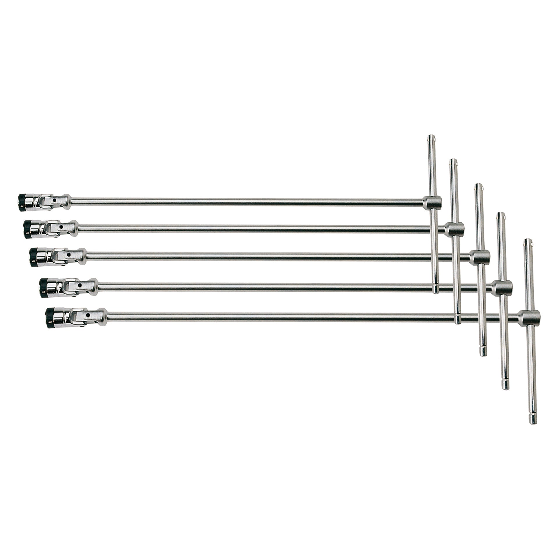 SERIE DI 5 CHIAVI A T SNODATE CON BOCCA ESAGONALE E SISTEMA DI TRATTENIMENTO Usag 276 CEB/SE5