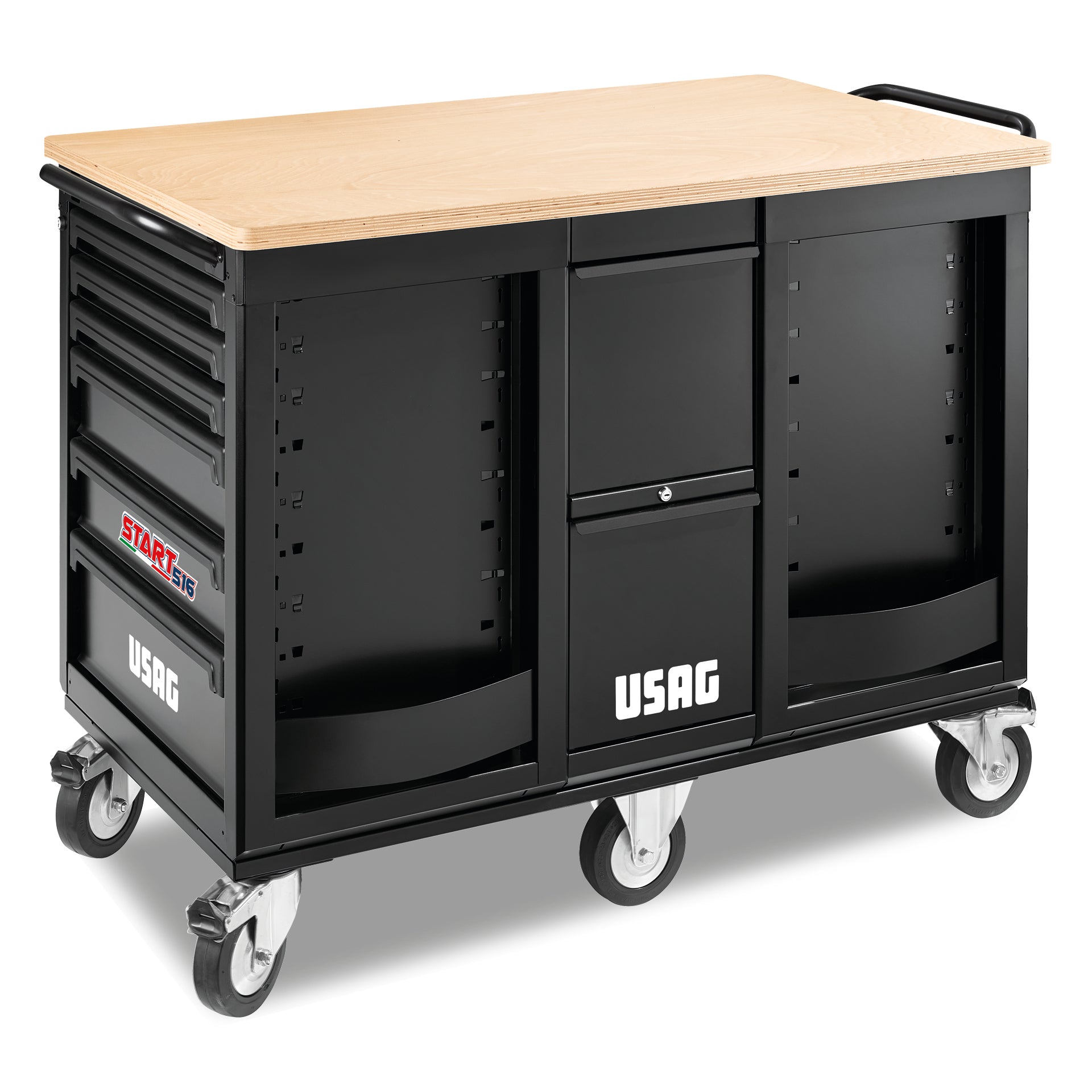 Banco da lavoro mobile START - 12 cassetti (vuoto) Usag 516 STBU12V