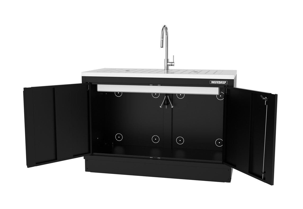 Mobile Officina Workshopitaly MPS+ lavello largo e profondo vasca INOX , completo di accessori