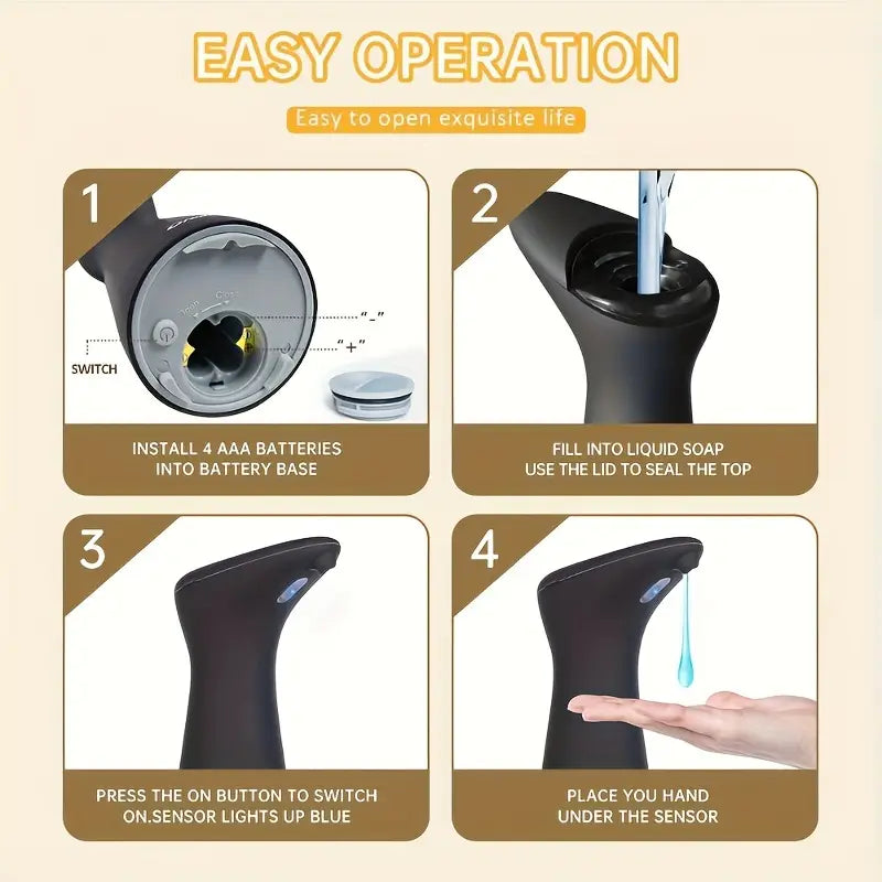 Dispencer sapone liquido  Mps Full Black sensore senza contatto